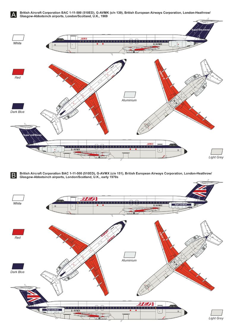 Mark I Decals DMK144502 1:144 BAC 1-11-500 'In British Skies'
