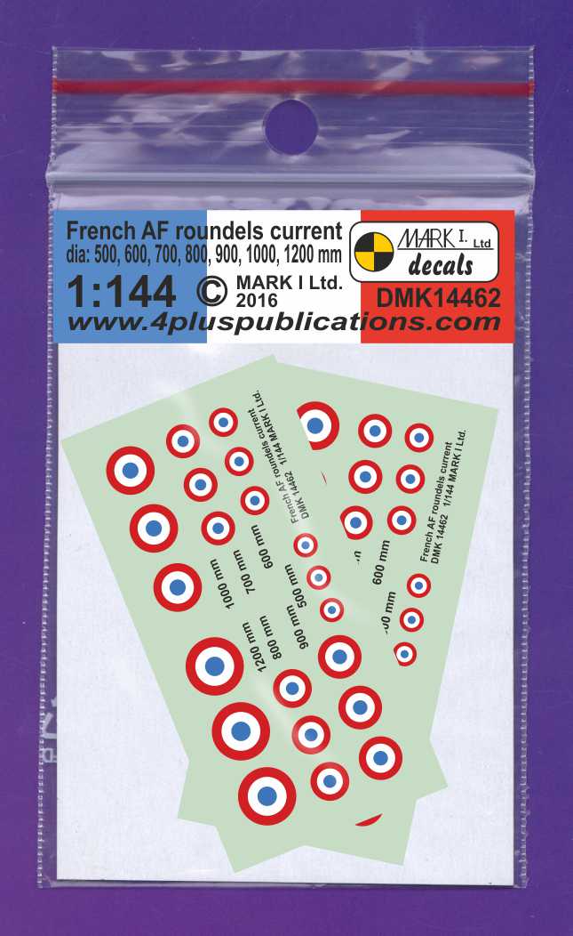 Mark I Decals DMK14462 1:144 French Air Force roundels, modern