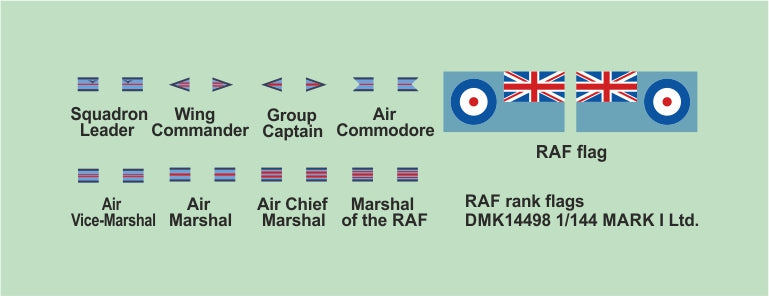 Mark I DMK14498 1:144 RAF Rank Flags, Pennants and Ensigns