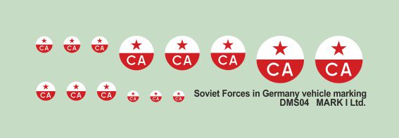 Mark I Decals DMS04 Soviet Forces in Germany
