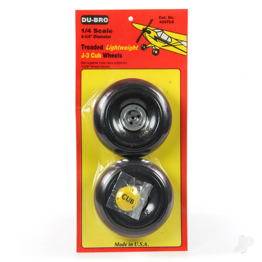 Dubro 1/4 Scale Tred Light J3 Wheels (1 pair per card) 425TLC