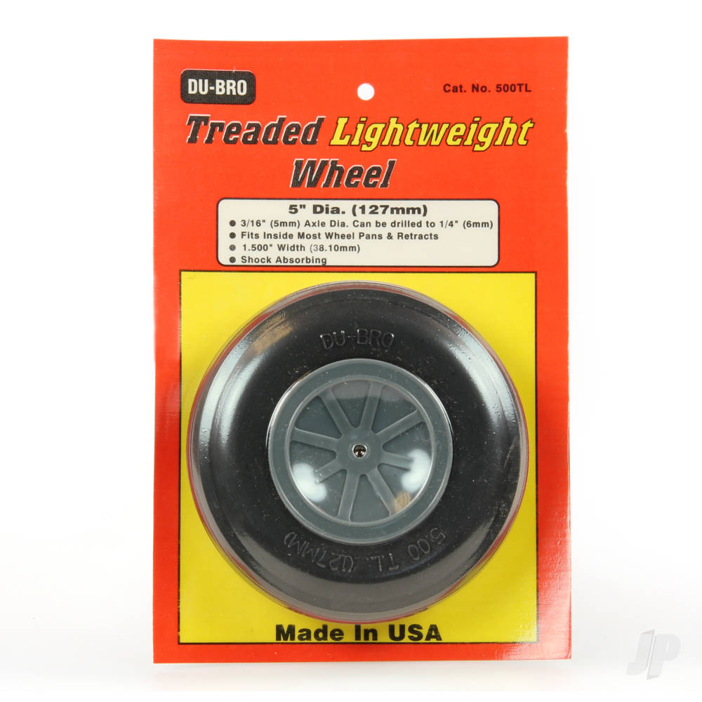 Dubro 5-1/2in diameter Treaded Lightweight Wheel (1 per card) 550TL
