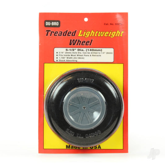 Dubro 5-1/2in diameter Treaded Lightweight Wheel (1 per card) 550TL
