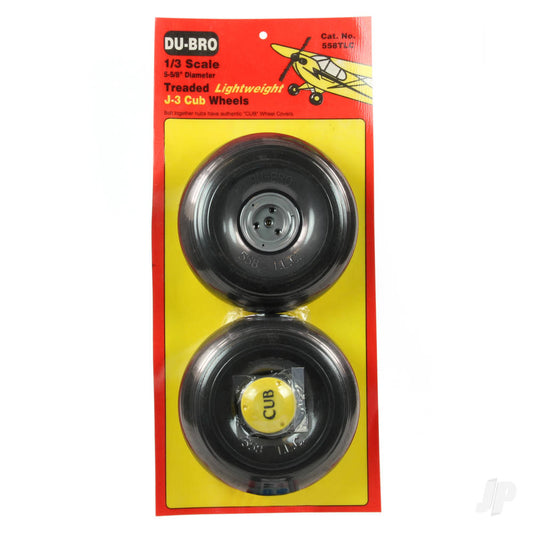 Dubro 1/3 Scale Tred Light J3 Wheels (1 pair per card) 558TLC