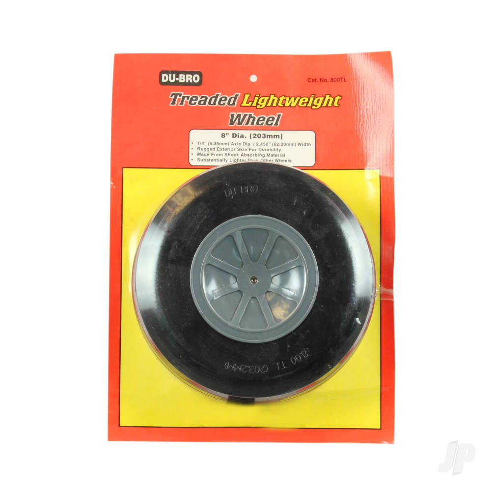 Dubro 8in diameter Treaded Lightweight Wheel (1 per card) 800TL