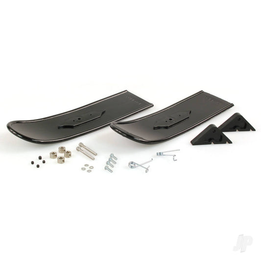 Dubro Snowbird Skis Main, Black (2 pcs per package) 825