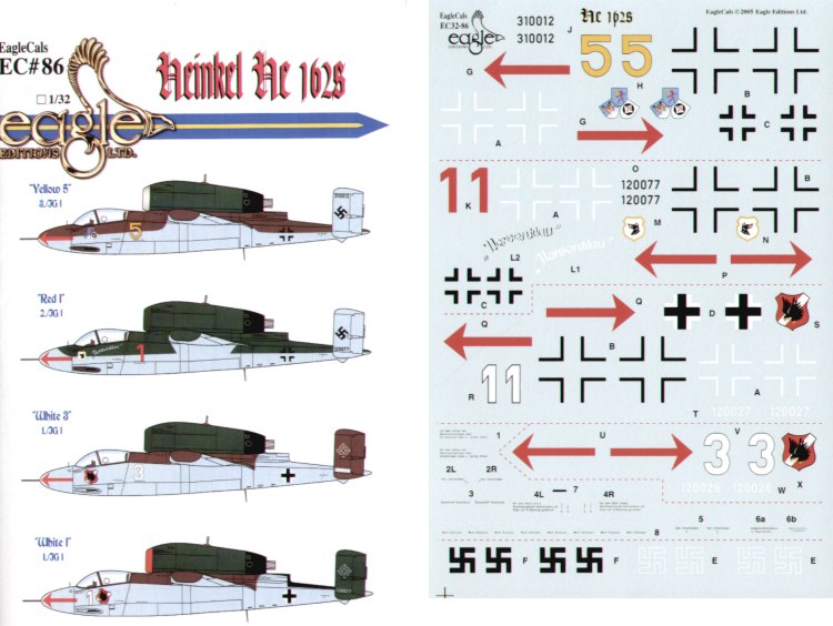 Eagle Cal EAG32086 1:32 Heinkel He-162A-2 Salamander Pt 1
