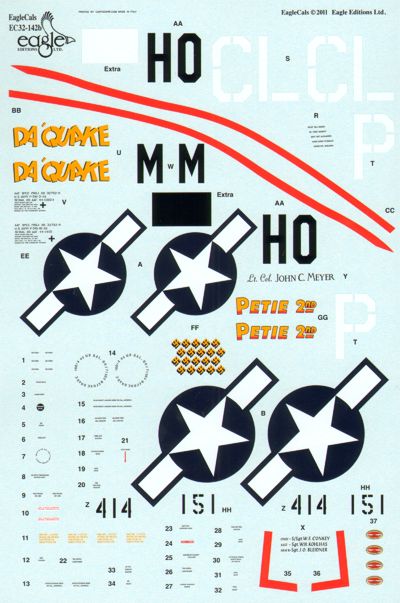 Eagle Cal EAG32142 1:32 North-American P-51D Mustang Part 4