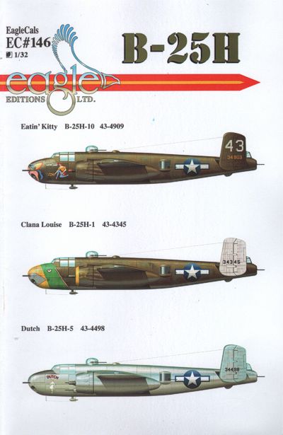 Eagle Cal EAG32146 1:32 North-American B-25H Mitchell