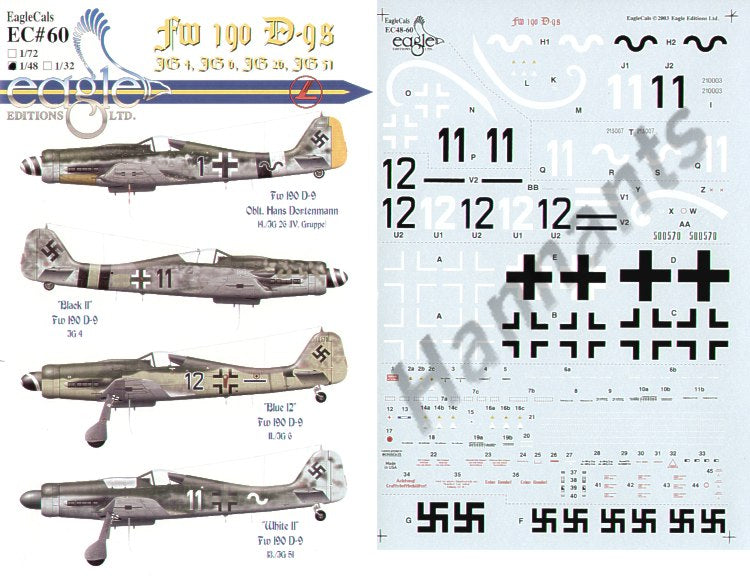 Eagle Cal EAG48060 1:48 Focke-Wulf Fw-190D-9