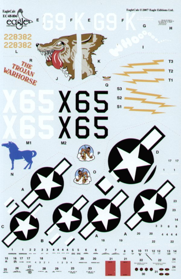 Eagle Cal EAG48106 1:48 Republic P-47D Thunderbolt Part 3