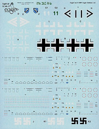 Eagle Cal EAG48127 1:48 Messerschmitt Me-262A-1a