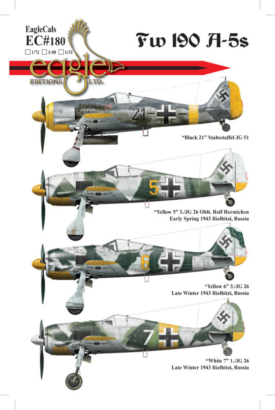 Eagle Cal EAG48180 1:48 Focke-Wulf Fw-190A-5 "Black 21" W.Nr