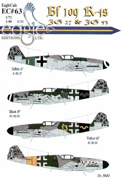 Eagle Cal EAG72063 1:72 Messerschmitt Bf-109K-4