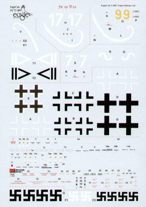 Eagle Cal EAG72109 1:72 Focke-Wulf Fw-190D-9 Part 2