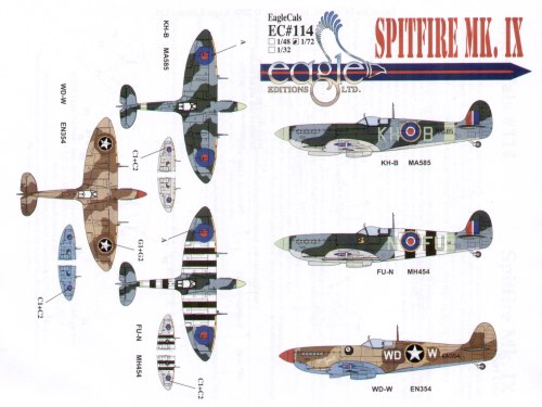 Eagle Cal EAG72114 1:72 Supermarine Spitfire Mk.IX