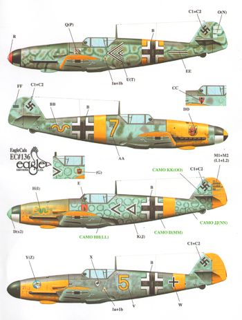 Eagle Cal EAG72136 1:72 Messerschmitt Bf-109F-2 '<<' Hptm