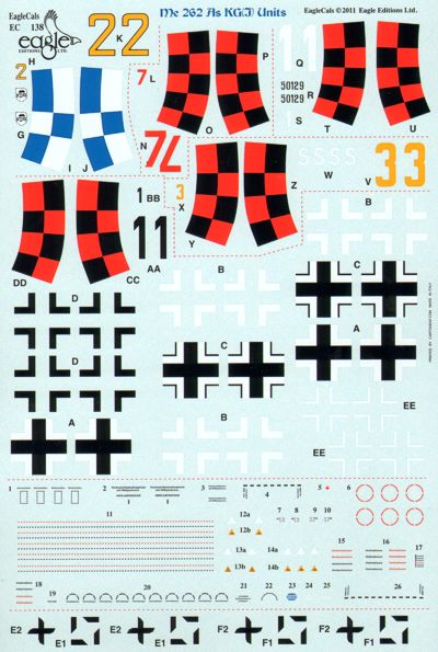 Eagle Cal EAG72138 1:72 Messerschmitt Me-262 As of KG