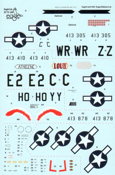 Eagle Cal EAG72140 1:72 North-American P-51D Mustang Part 2