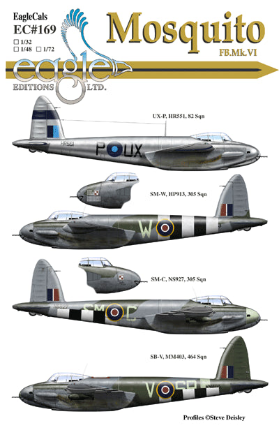Eagle Cal EAG72169 1:72 de Havilland Mosquito FB Mk.VI