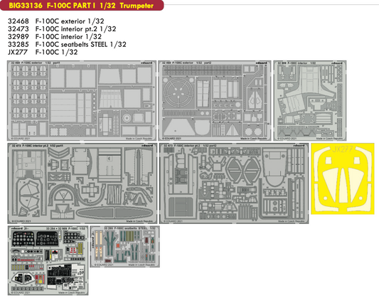 Eduard Big-Ed EBIG33136 1:32 North-American F-100C PART I