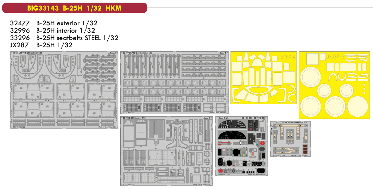 Eduard Big-Ed EBIG33143 1:32 North-American B-25H Mitchell