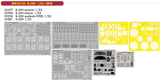 Eduard Big-Ed EBIG33143 1:32 North-American B-25H Mitchell