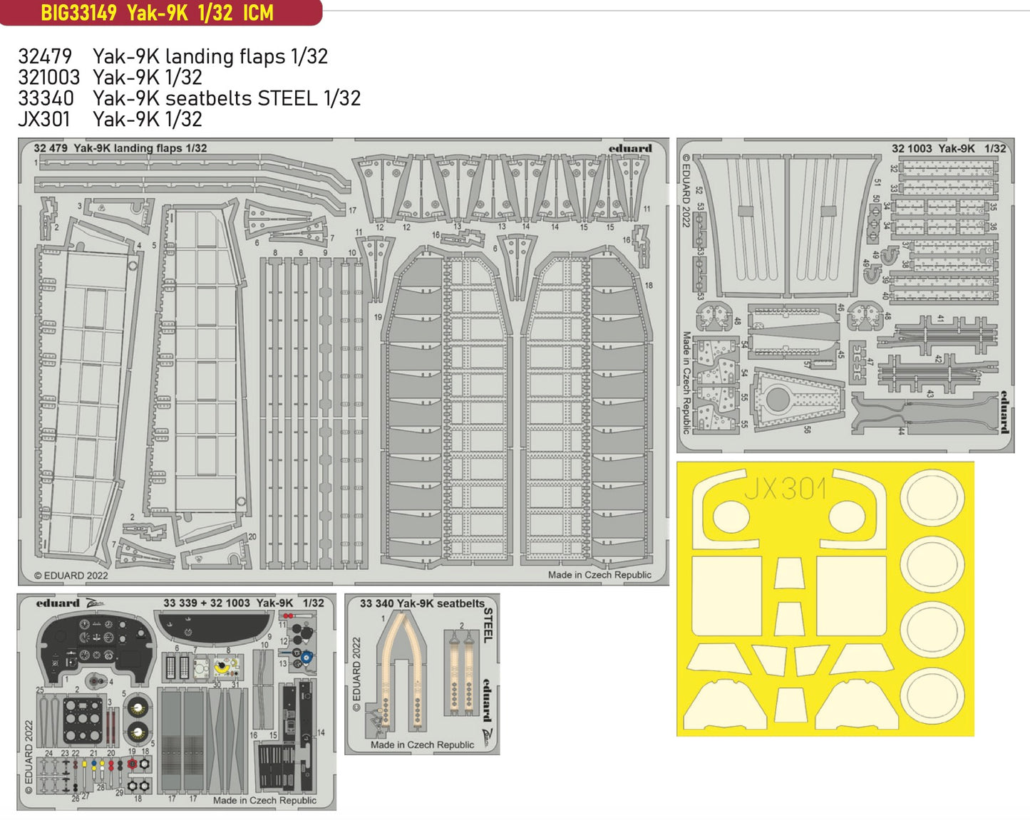 Eduard Big-Ed EBIG33149 1:32 Yakovlev Yak-9K