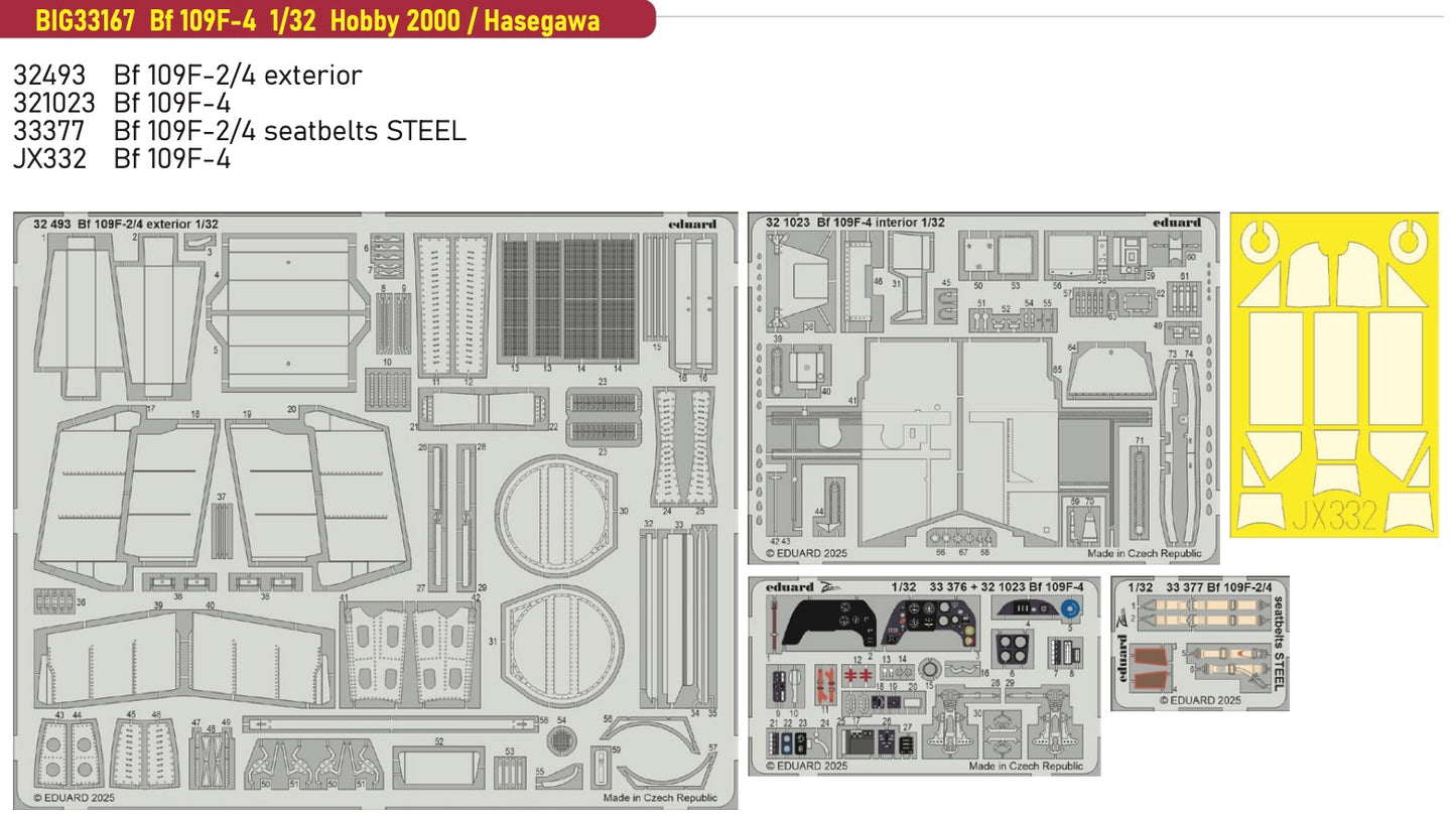 Eduard Big-Ed EBIG33167 1:32 Messerschmitt Bf-109F-4