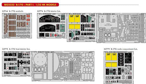 Eduard Big-Ed EBIG3332 Boeing B-17G Flying Fortress Part I 1:32 Etch Parts Set