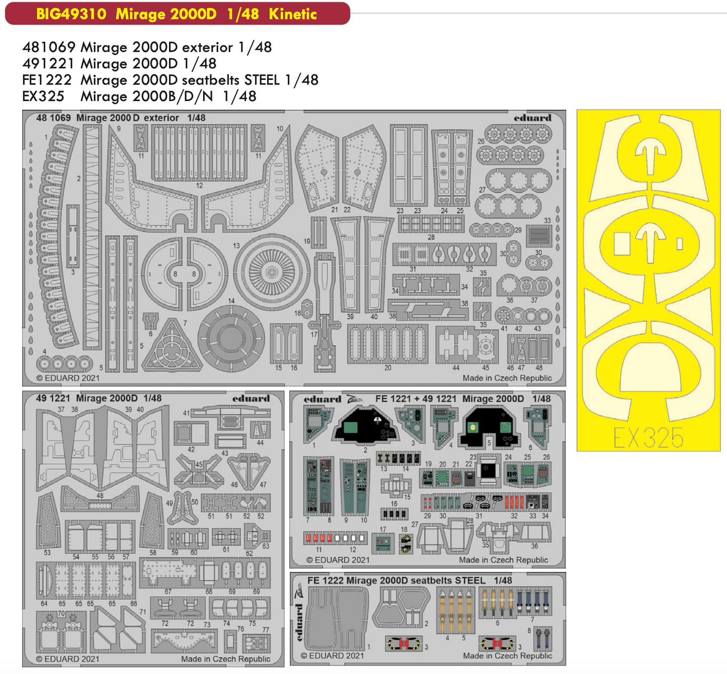 Eduard Big-Ed EBIG49310 1:48 Dassault_Mirage 2000D