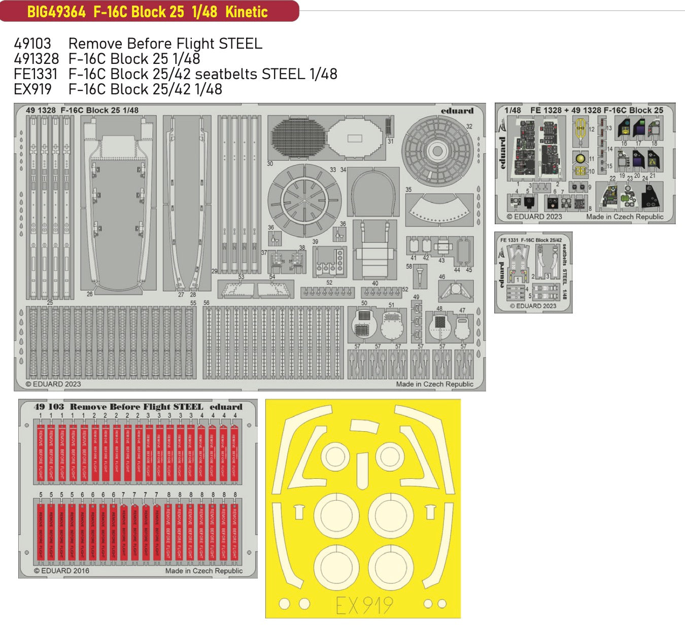 Eduard Big-Ed EBIG49364 1:48 Lockheed-Martin F-16C Block 25