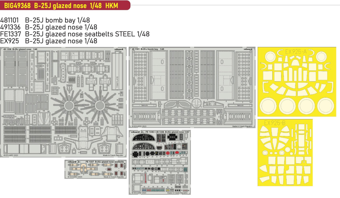 Eduard Big-Ed EBIG49368 1:48 North-American B-25J Mitchell with glazed nose