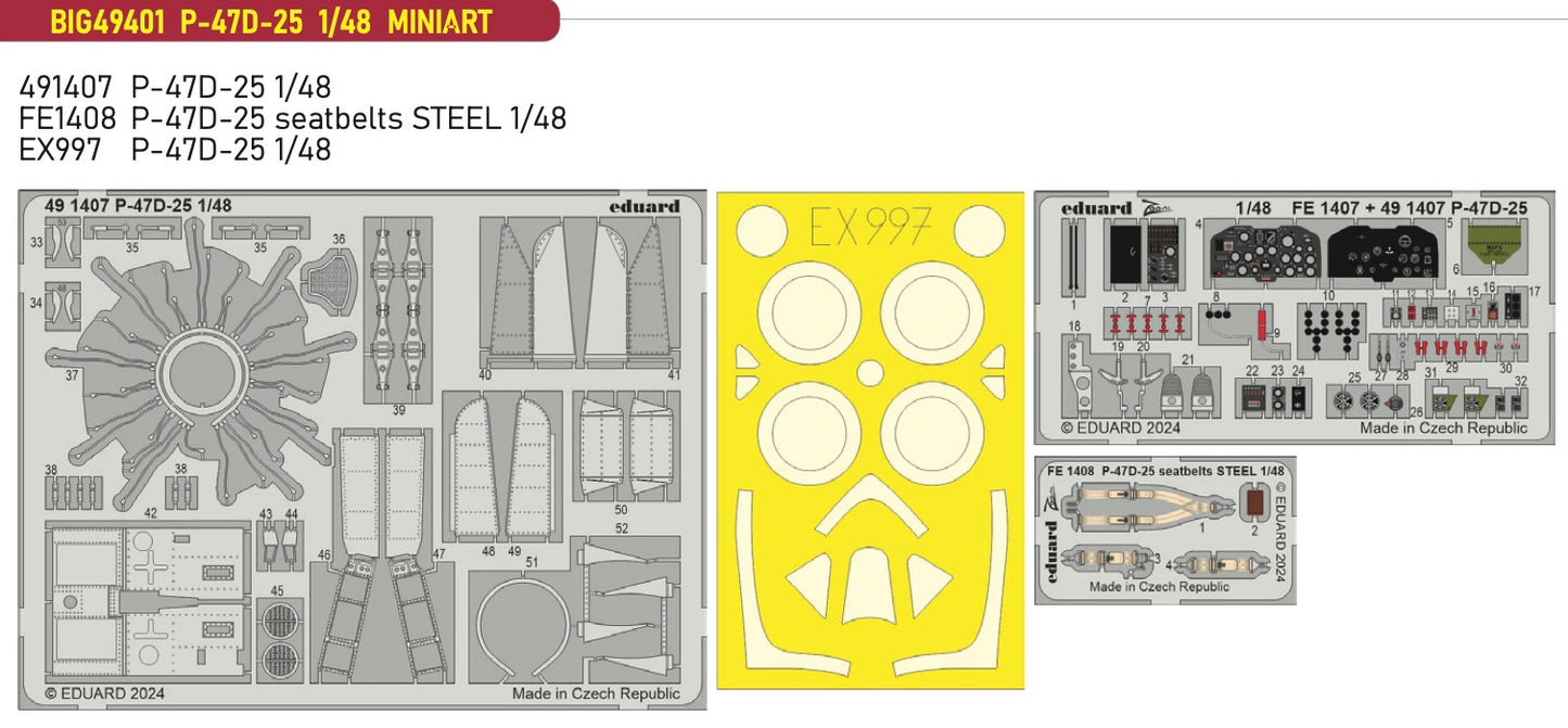 Eduard Big-Ed EBIG49401 1:48 Republic P-47D-25 Thunderbolt