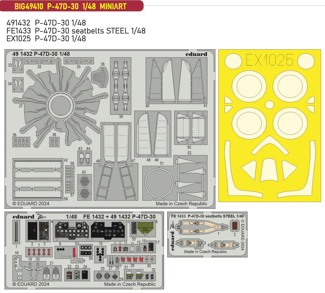 Eduard Big-Ed EBIG49410 1:48 Republic P-47D-30 Thunderbolt