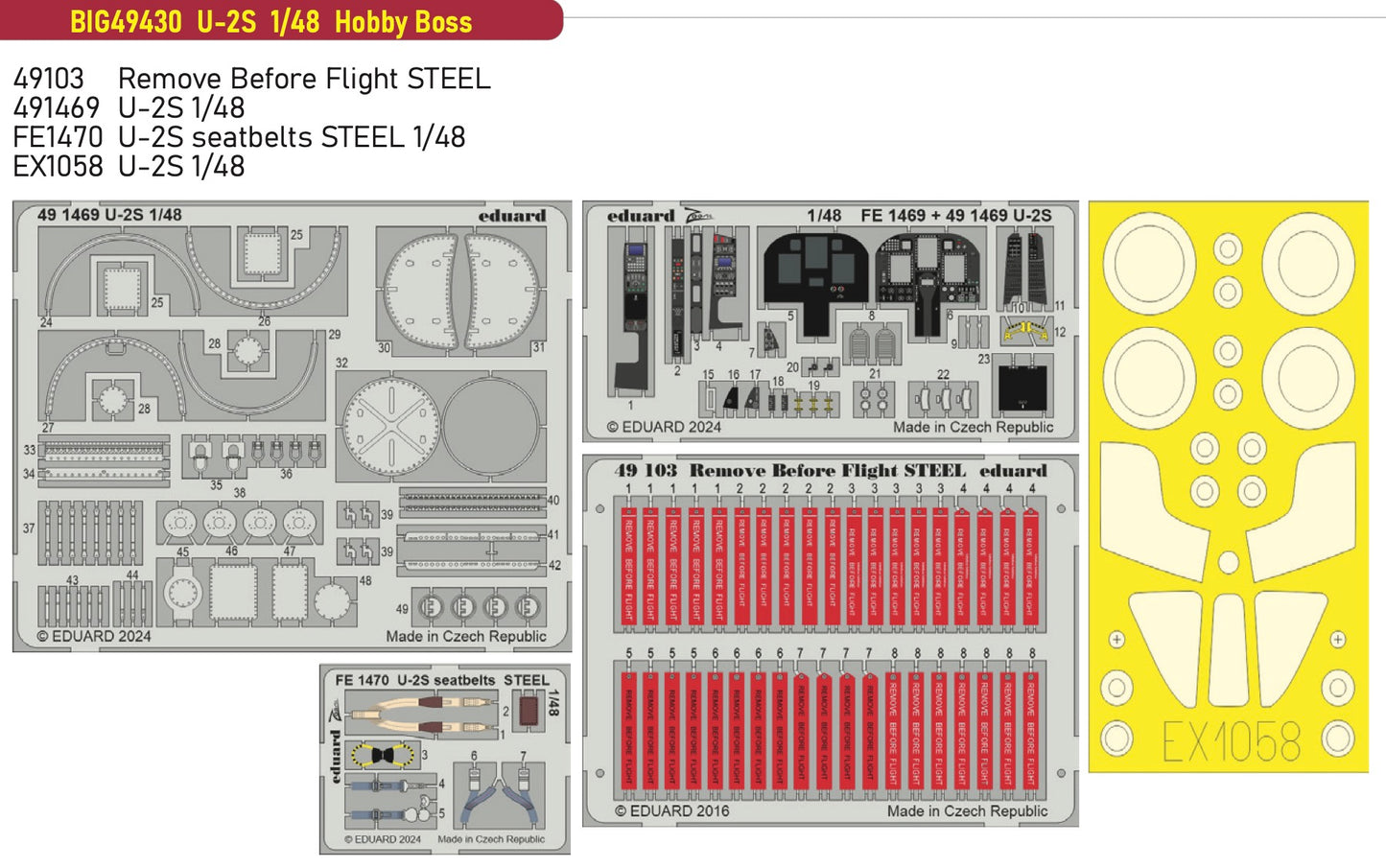 Eduard Big-Ed EBIG49430 Lockheed U-2S "Dragon Lady" 1:48
