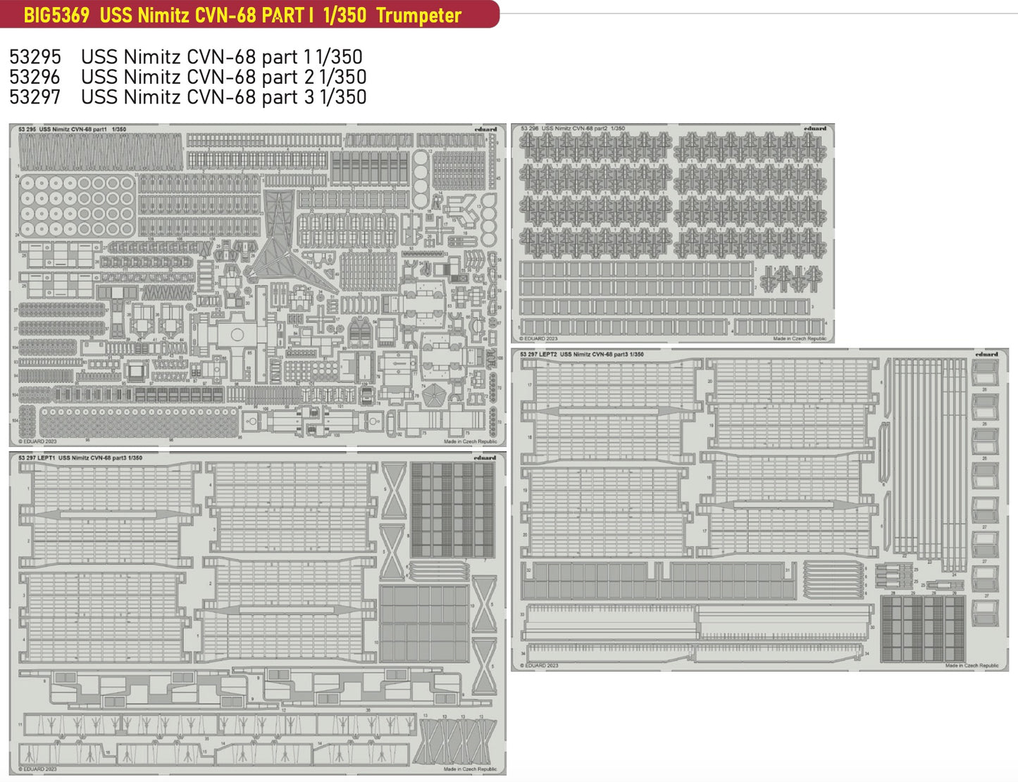 Eduard Big-Ed EBIG5369 1:350 USS Nimitz CVN-68 PART I