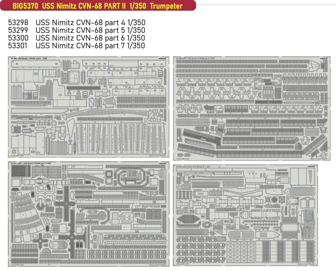Eduard Big-Ed EBIG5370 1:350 USS Nimitz CVN-68 PART II