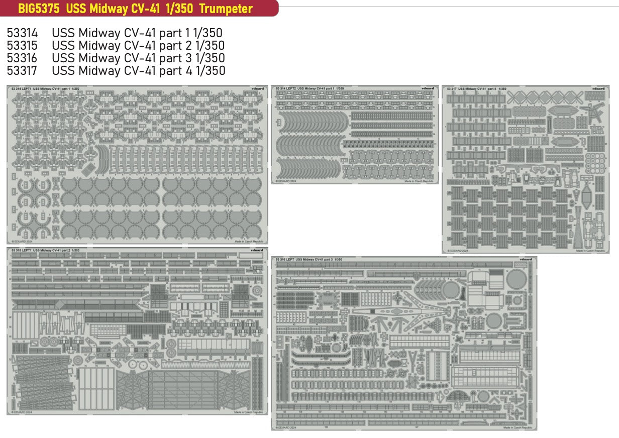 Eduard Big-Ed EBIG5375 USS Midway CV-41 1:350