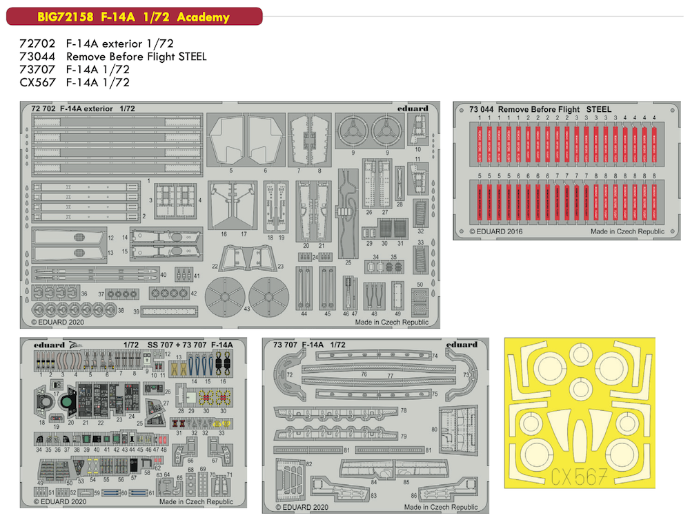 Eduard Big-Ed EBIG72158 1:72 Grumman F-14A