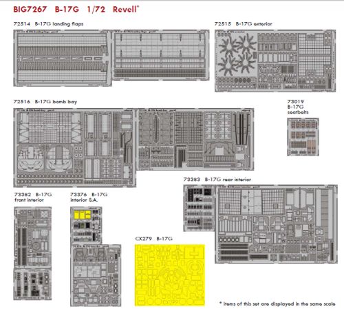 Eduard Big-Ed EBIG7267 Boeing B-17G Flying Fortress 1:72 Etch Parts Sets