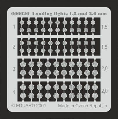 Eduard ED00020 Landing lights 1.5mm and 2mm