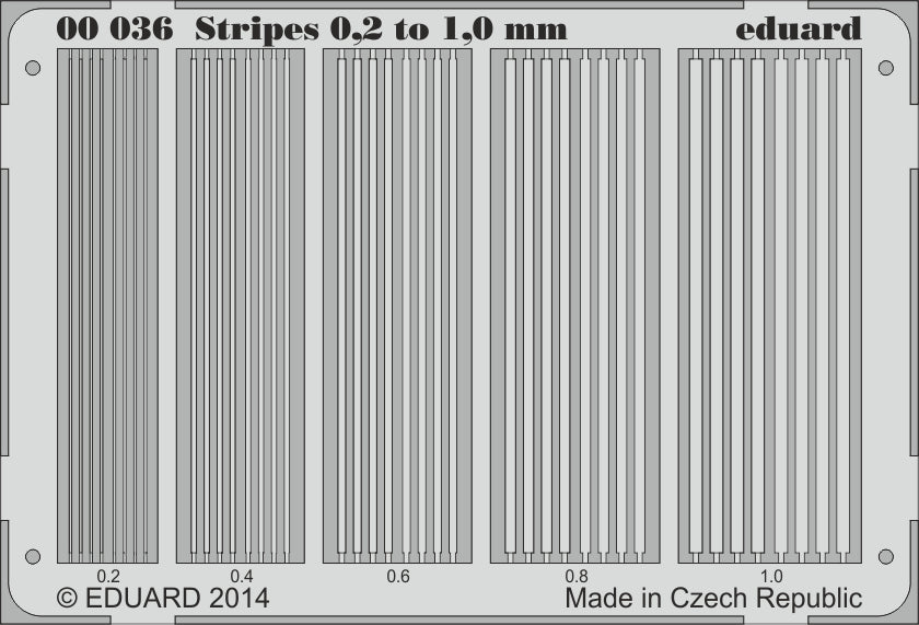 Eduard ED00036 Stripes 0.2, 0.4, 0.6, 0.8 and 1 mm