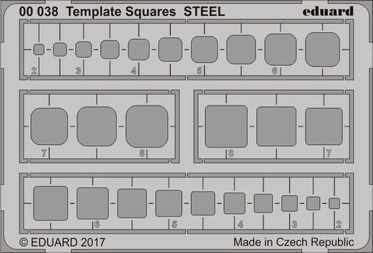 Eduard ED00038 Template Squares STEEL