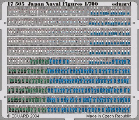 Eduard ED17505 1:700 IJN Naval Figures PRE-PAINTED IN COLOUR!