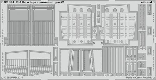 Eduard ED32361 1:32 North-American P-51K wing armament part 1