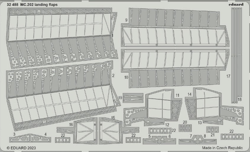Eduard ED32488 1:32 Macchi C.202 Folgore landing flaps
