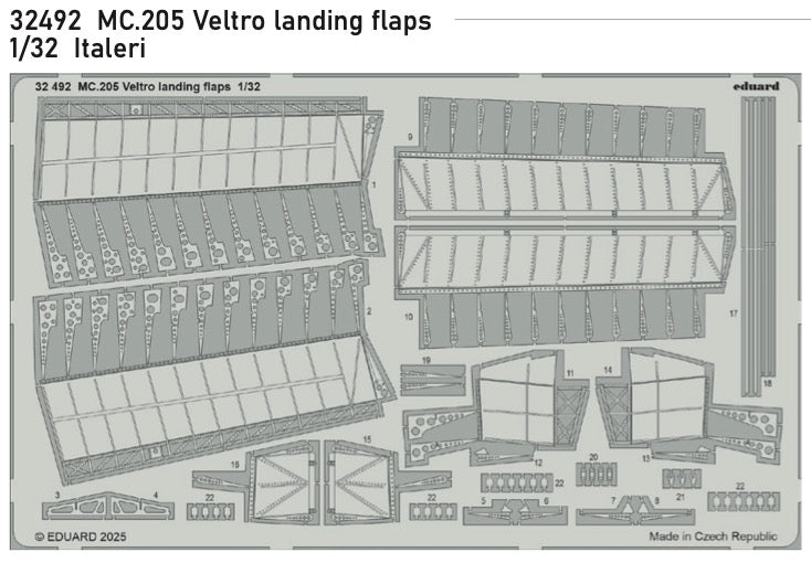 Eduard ED32492 Macchi C.205 Veltro landing flaps 1:32