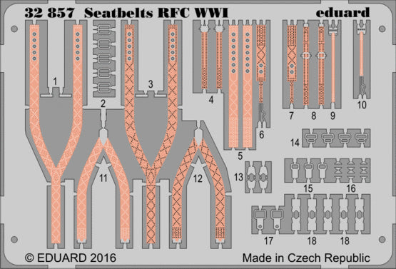 Eduard ED32857 1:32 seatbelts RFC WWI