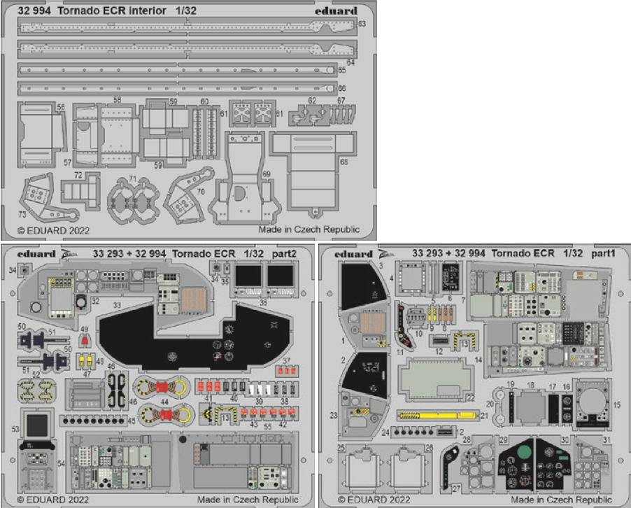 Eduard ED32994 1:32 Panavia Tornado ECR interior